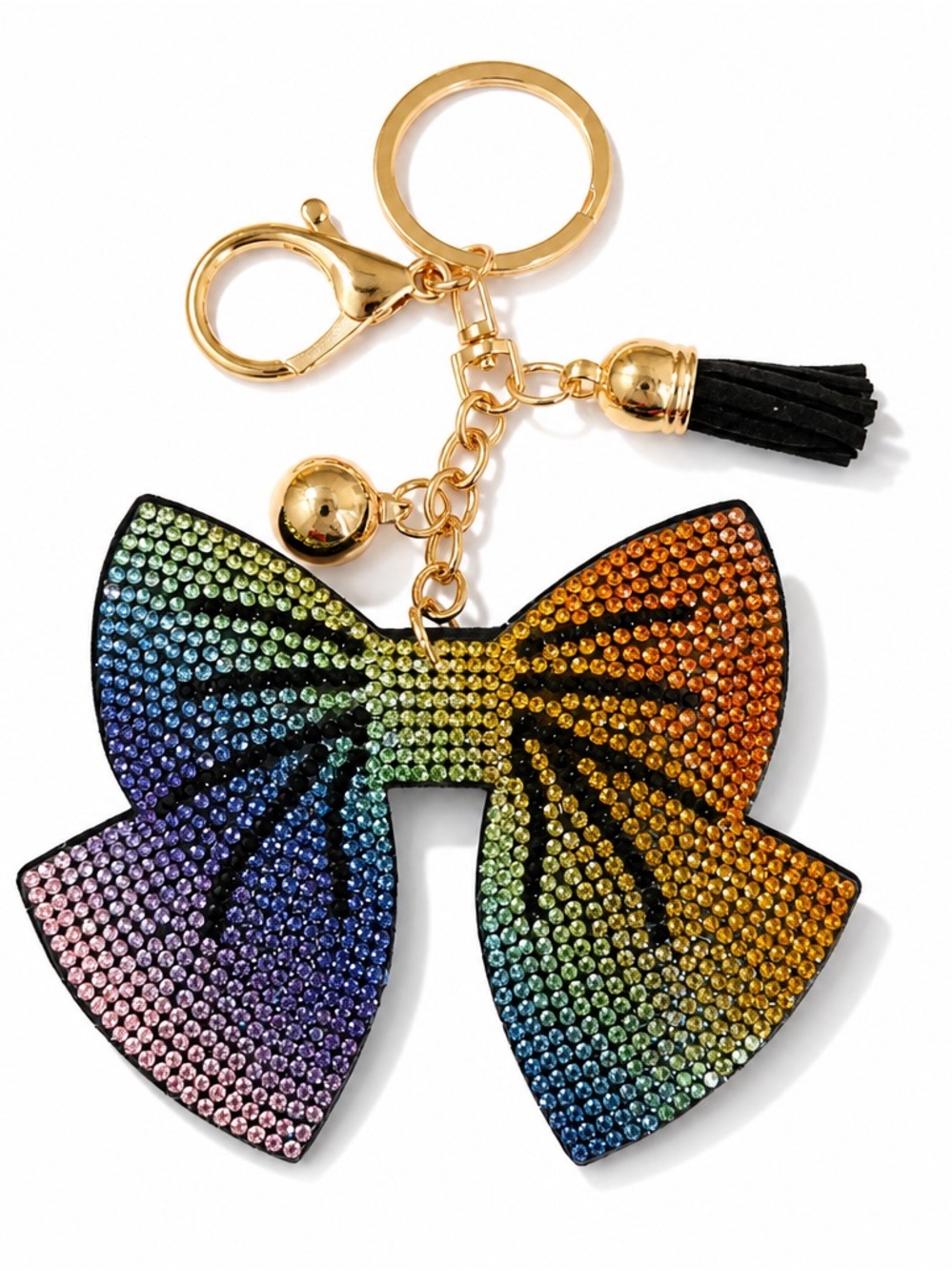 Rhinestone Bow Keyring bag backpack charm